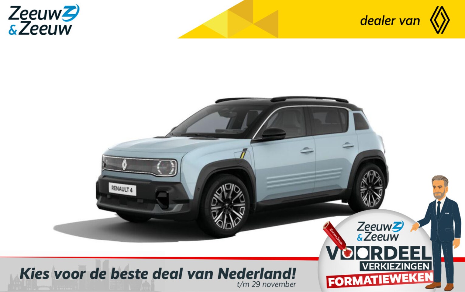 Renault 4 - comfort range iconic 52 kWh | Nieuw te bestellen | €1000,- introductiekorting | Verwarmbar - AutoWereld.nl