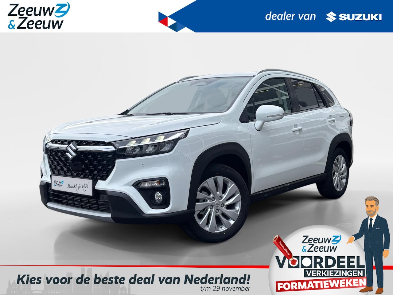 Suzuki S-Cross - 1.4 Boosterjet Comfort Smart Hybrid | €1.500.- korting | Lichtmetalen velgen | Hoge instap - AutoWereld.nl