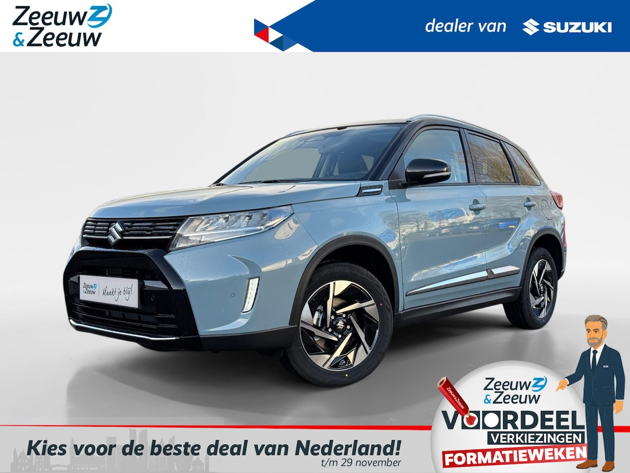 Suzuki Vitara - 1.4 Boosterjet Smart Hybrid Style | Hoge Zit | Navigatie | Achteruit rij camera | Stoelver - AutoWereld.nl