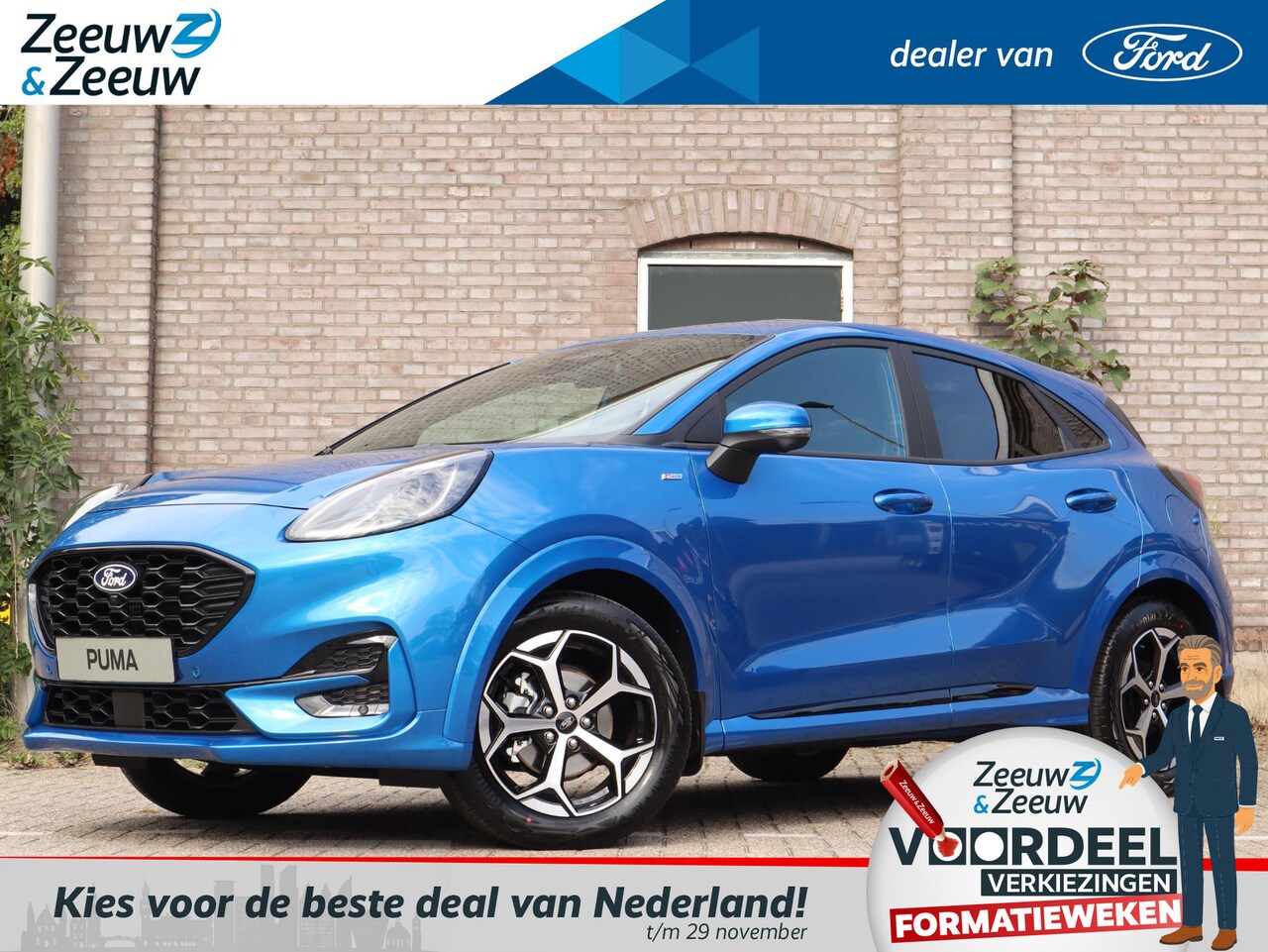 Ford Puma - 1.0 EcoBoost Hybrid ST-Line | Winterpack | Driver assistancepack | Comfortpack | 360Camera - AutoWereld.nl