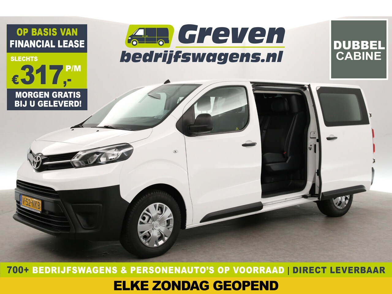 Toyota ProAce Worker - 2.0 D-4D L3H1 | DC | 2xSchuifdeur | Airco | Cruise | Trekhaak | Stoelverw. - AutoWereld.nl