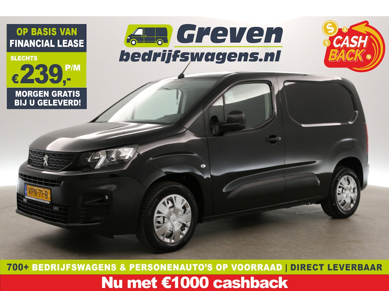 Peugeot Partner - 1.5 BlueHDI | 102PK | Airco | Carplay | Cruise | Elektrpakket - AutoWereld.nl