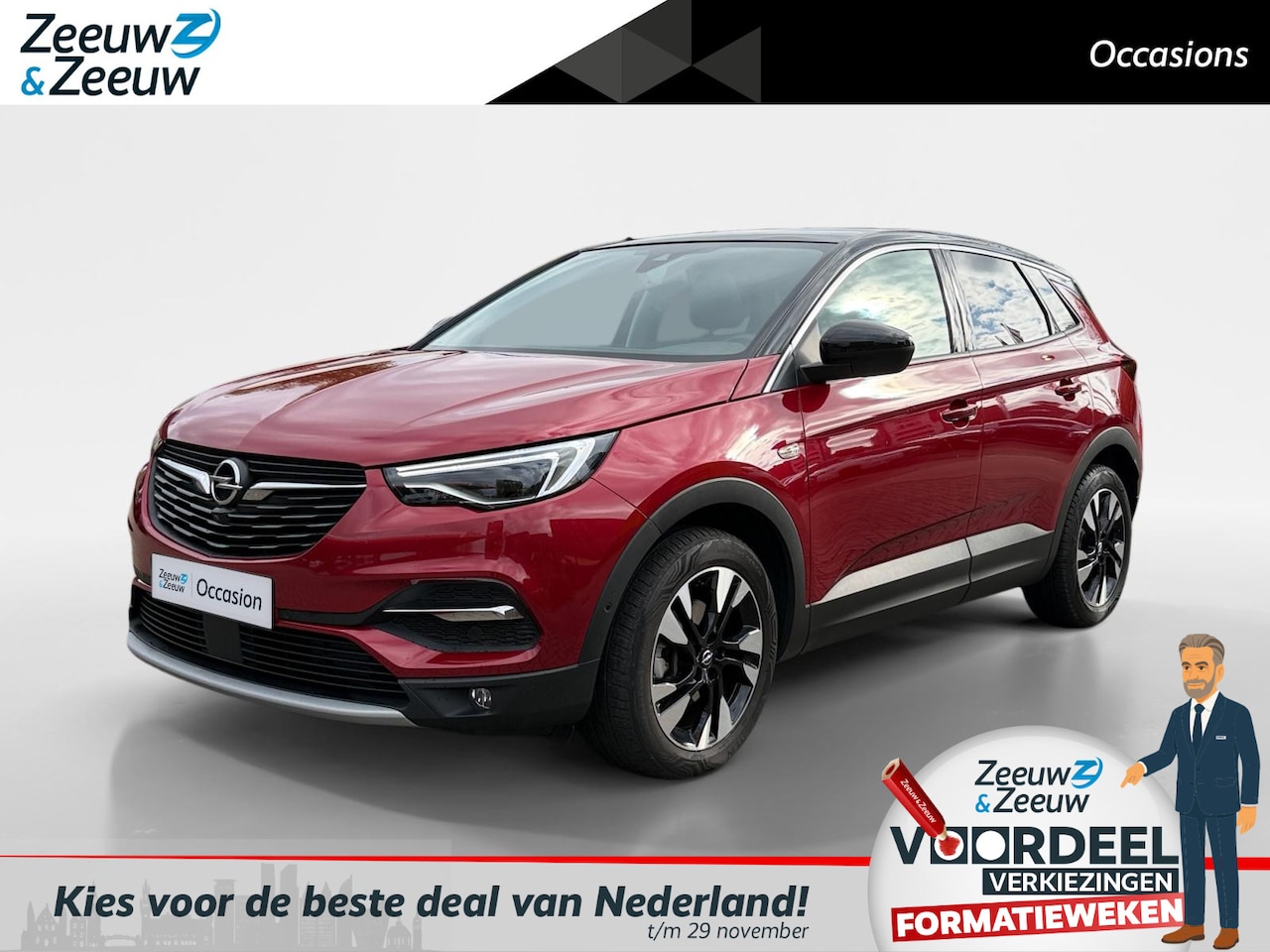 Opel Grandland X - 1.6 Turbo Business Elegance | Trekhaak | Dealeronderhouden | Automaat | 360 Graden camera - AutoWereld.nl