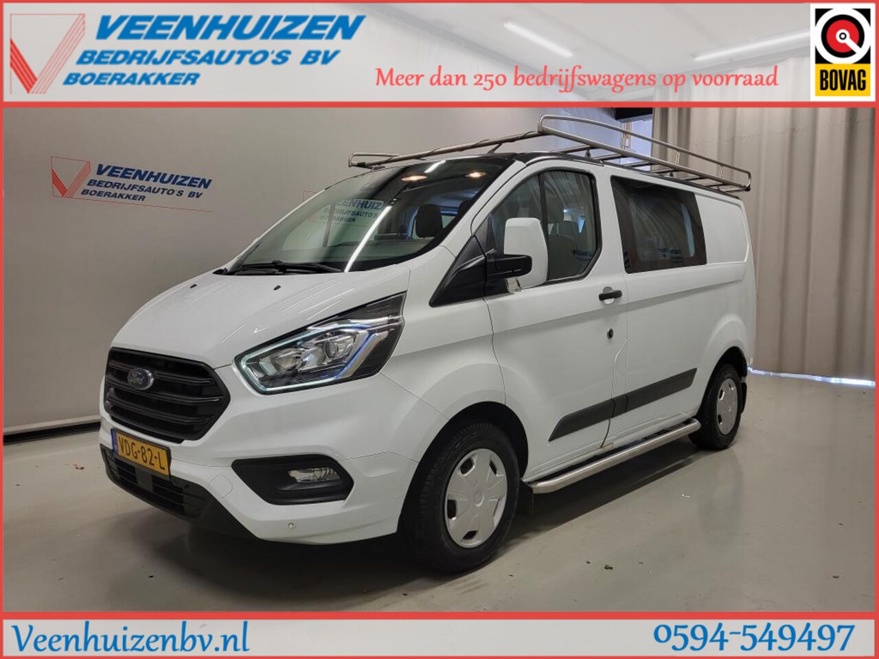 Ford Transit Custom - 2.0TDCI Dubbele Cabine Trekhaak Euro 6! - AutoWereld.nl