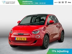 Fiat 500e - 3+1 La Prima 42 kWh | SOH 97, 2% | 17% Bijtelling | Clima | Cruise | Leder | 17" | Priv Gl