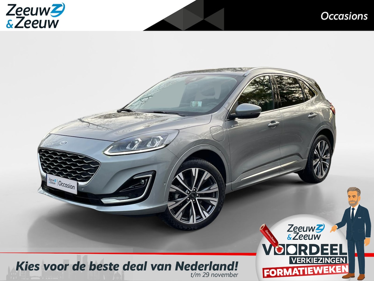 Ford Kuga - 2.5 PHEV Vignale 225PK | 20" Velgen | Adaptieve Cruise Control | BLIS | Winter Pack | Came - AutoWereld.nl