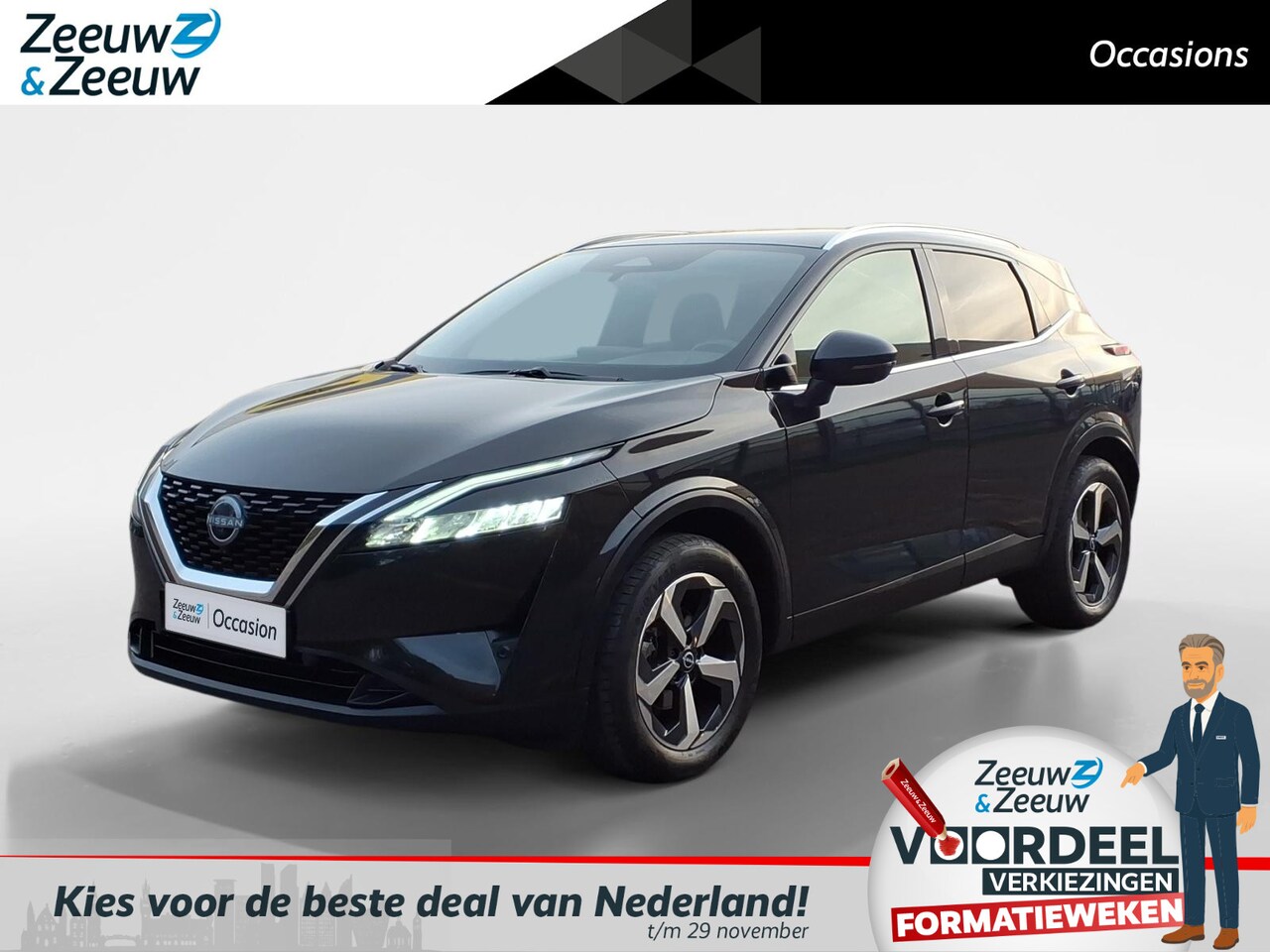 Nissan Qashqai - 1.3 MHEV Business Design Panoramadak |Navigatie | Airco/ECC |1 jaar Garantie - AutoWereld.nl