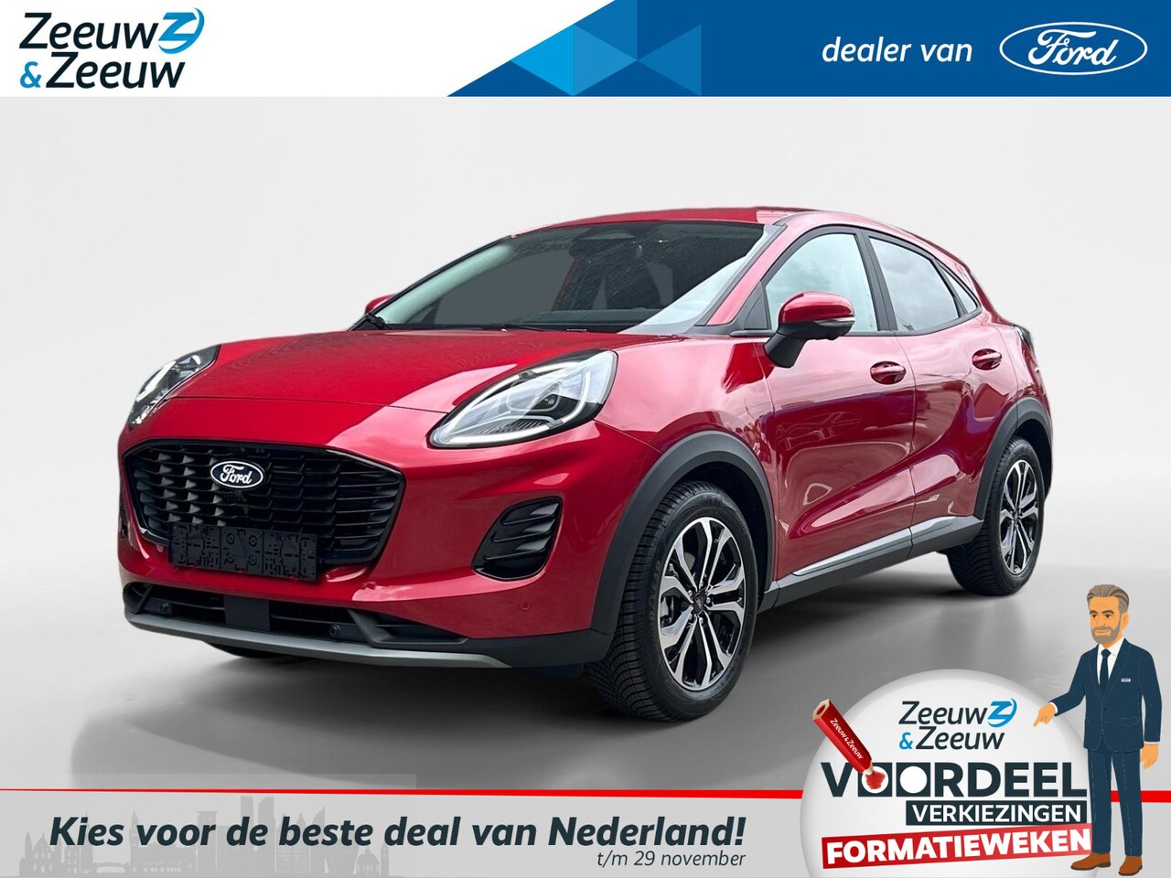 Ford Puma - 1.0 EcoBoost Hybrid Titanium 125pk | €4.000.- korting | 0,99% rente | Nieuw te bestellen - AutoWereld.nl