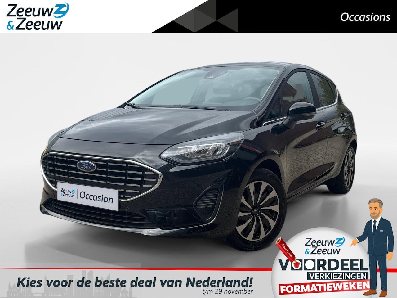 Ford Fiesta - 1.0 EcoBoost Hybrid Titanium X | Navigatie | Dealer Onderhouden | Winterpack | Apple Carpl - AutoWereld.nl