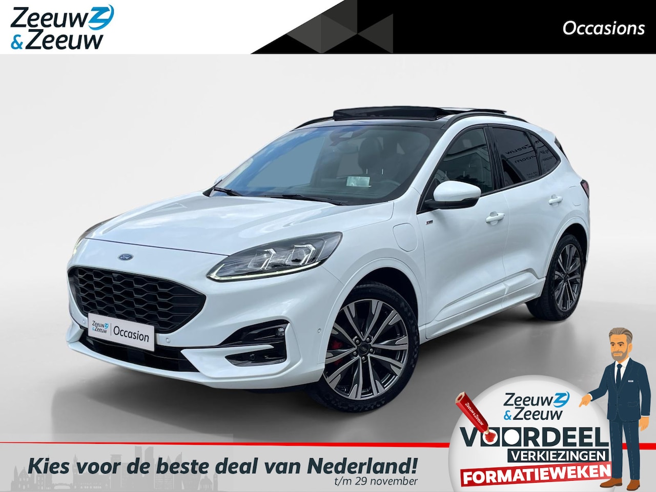Ford Kuga - 2.5 PHEV ST-Line X 225PK | Panoramadak | Adaptieve Cruise Control | Winter Pack | HeadUp D - AutoWereld.nl