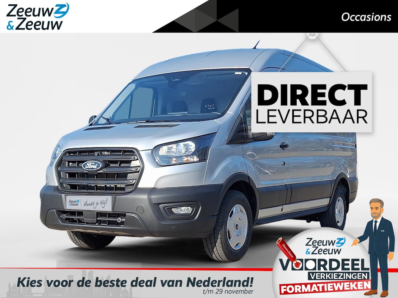 Ford Transit - 350 2.0 TDCI L2H2 Trend 165PK Automaat | BPM VRIJ | Camera | Cruise Control | Climate Cont - AutoWereld.nl