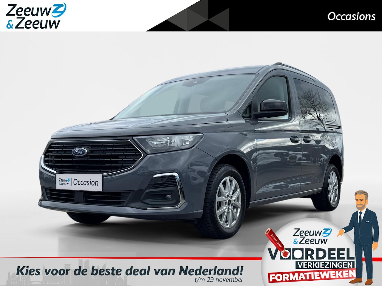 Ford Tourneo Connect - Titanium 1.5 EcoBoost 115 pk | LM velgen | Camera achter | Navigatie | Adaptive Cruise Con - AutoWereld.nl