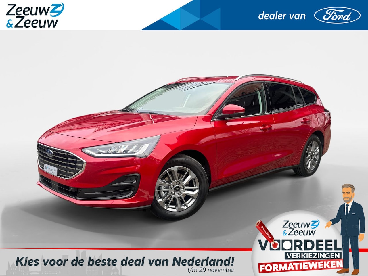 Ford Focus Wagon - 1.0 EcoBoost Hybrid Titanium | Super Voorraad Deal!! | Winterpack| Actie| Automaat| 2 jaar - AutoWereld.nl