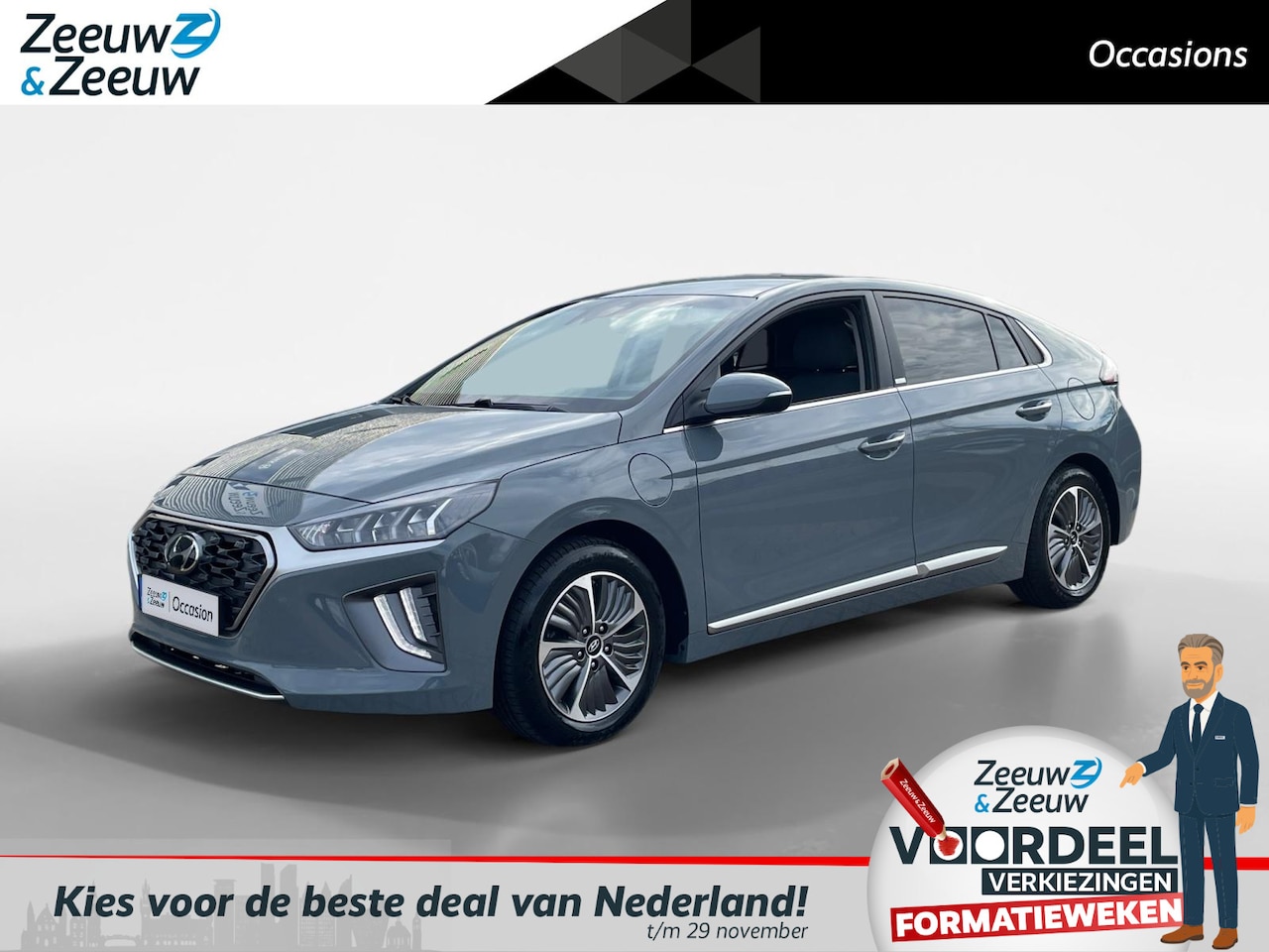 Hyundai IONIQ - 1.6 GDi PHEV Comfort | Stoel- stuurverwarming | Navi | Climate control - AutoWereld.nl