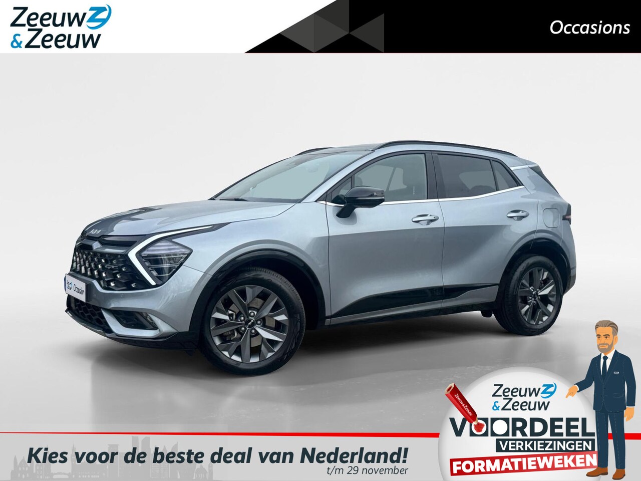 Kia Sportage - 1.6 T-GDi Hybrid GT-Line | Navi | Clima | Adaptive Cruise | Stoel-/Stuurverwarming | El. A - AutoWereld.nl
