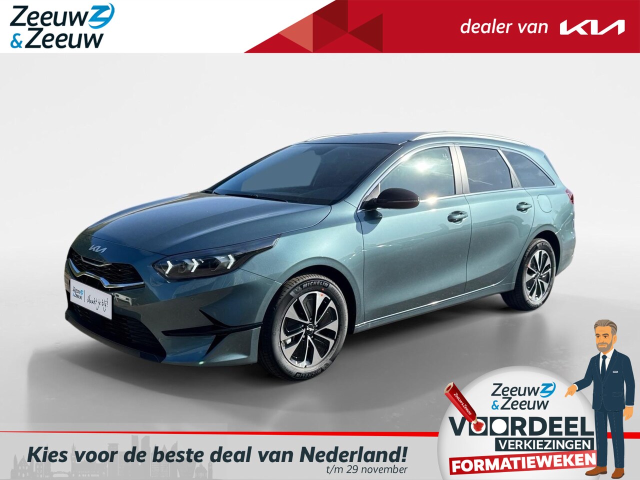 Kia Cee'd Sportswagon - Ceed 1.0 T-GDi MHEV Design Edition | Enkele kleuren op voorraad bel voor info | NU €6700,- - AutoWereld.nl