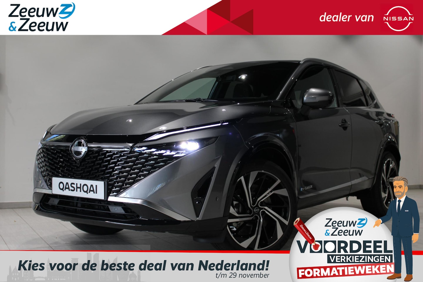 Nissan Qashqai - 1.5 e-Power Tekna Plus DE VERNIEUWDE E-POWER | €1500,- KORTING | UIT VOORRAAD LEVERBAAR | - AutoWereld.nl