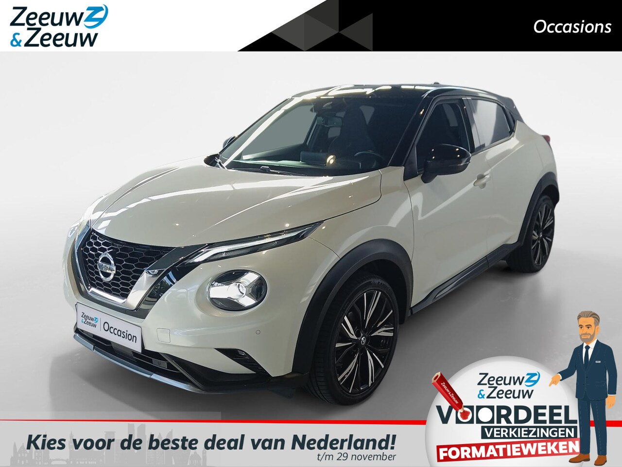 Nissan Juke - 1.0 DIG-T N-Design *Navigatie+Camera*Climate*Parc Assist*Cruise controle*Dealer Onderhoude - AutoWereld.nl