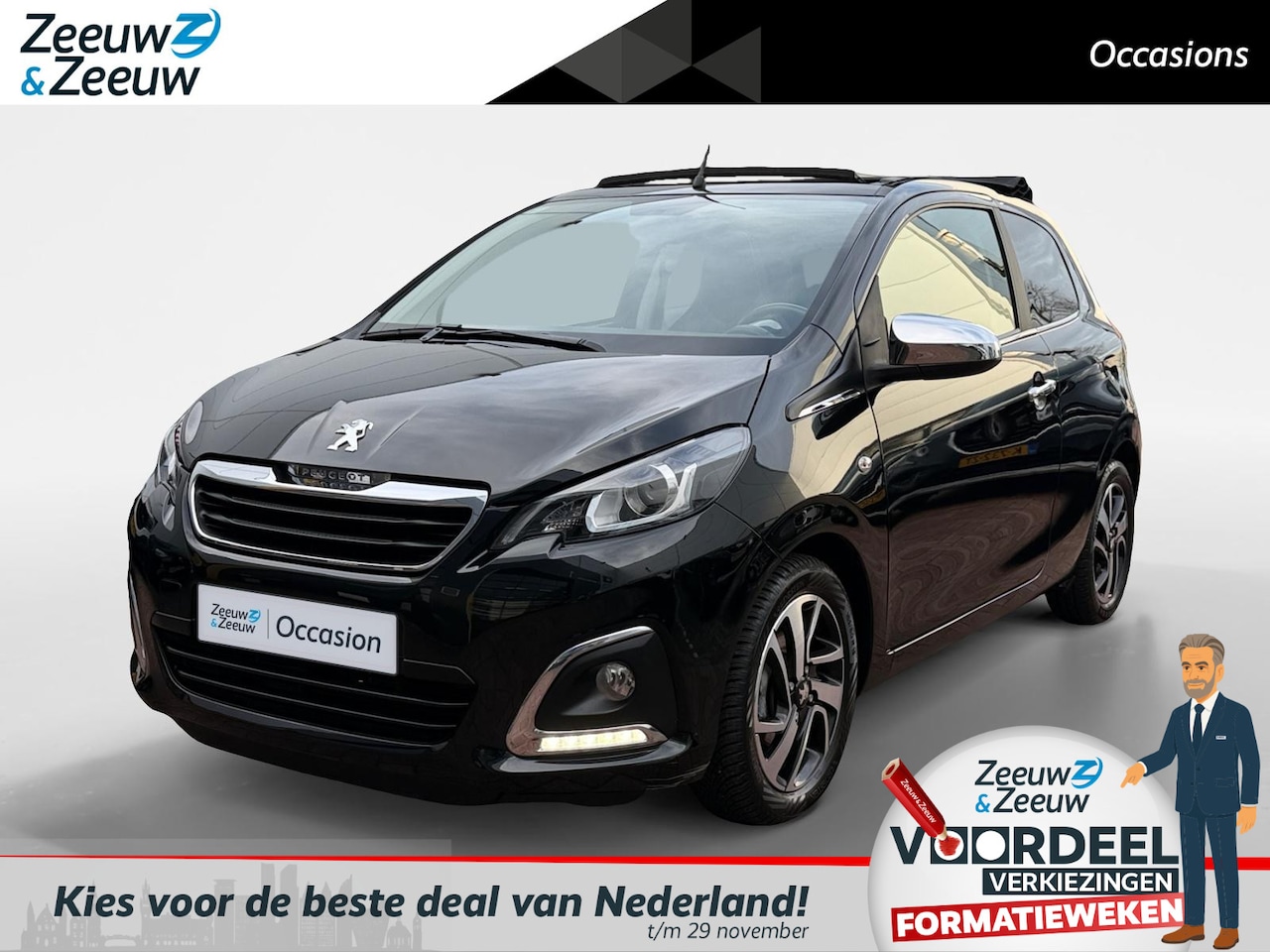 Peugeot 108 - 1.0 e-VTi Allure TOP! | Open Dak | Bluetooth | LMV | Airco | Cruise Control | Dealer Onder - AutoWereld.nl