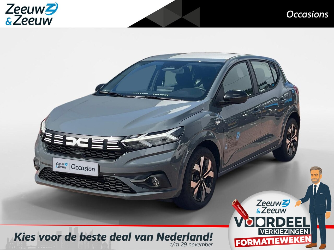 Dacia Sandero - 1.0 TCe 90 Journey DEMO | Navigatie | Camera | Climate Control | Cruise Control | Apple Ca - AutoWereld.nl