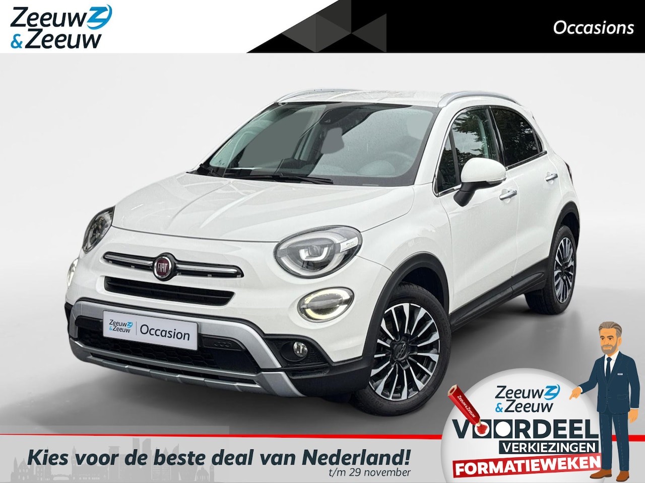 Fiat 500 X Cross - 1.0 GSE City Cross Opening Edition l Navi | Cruise | Climate | Parkeersensoren achter | - AutoWereld.nl