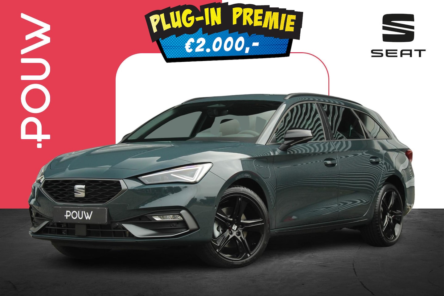 SEAT Leon Sportstourer - 1.5 TSI 204pk e-Hybrid FR Business | Black Pack | Trekhaak Wegklapbaar - AutoWereld.nl