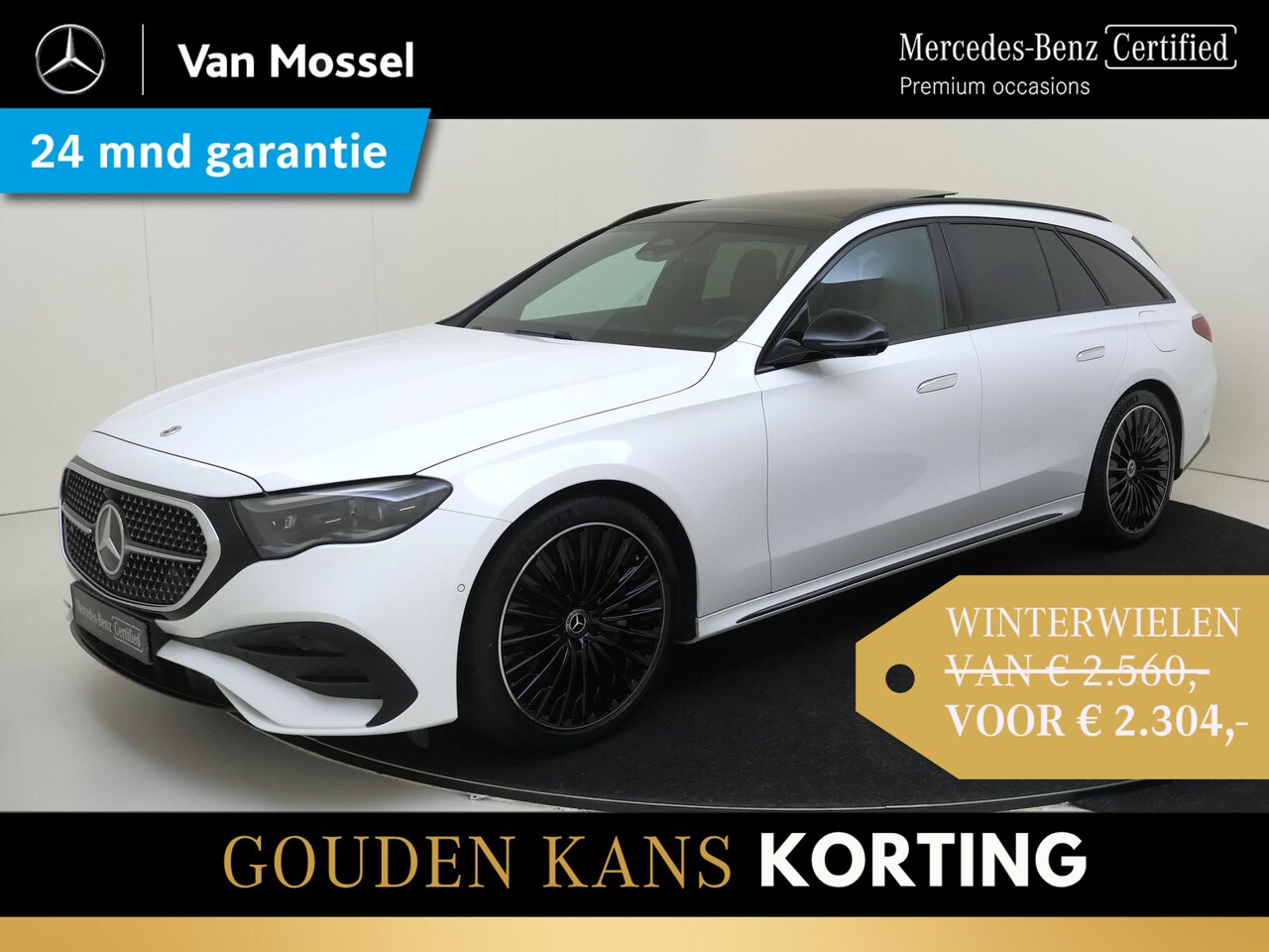 Mercedes-Benz E-klasse Estate - 300 e AMG Line / Stoelverwarming / 360Graden-Camera / Panorama-schuifdak / Night-Pakket / - AutoWereld.nl