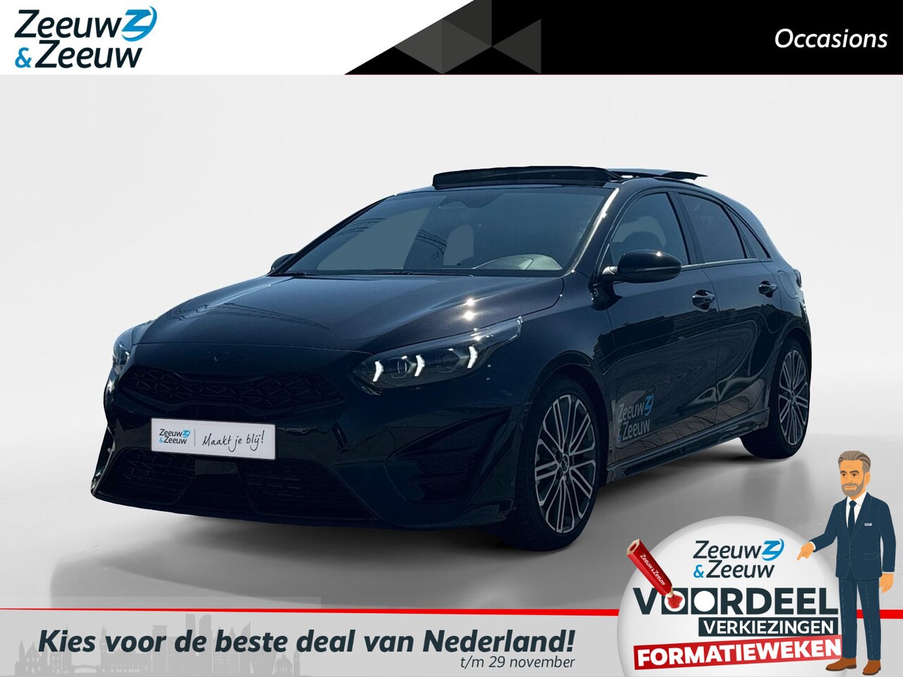 Kia Cee'd - Ceed 1.5 T-GDi GT-PlusLine Glazen schuif-/kanteldak | Elektrisch verstelbare bestuurdersst - AutoWereld.nl