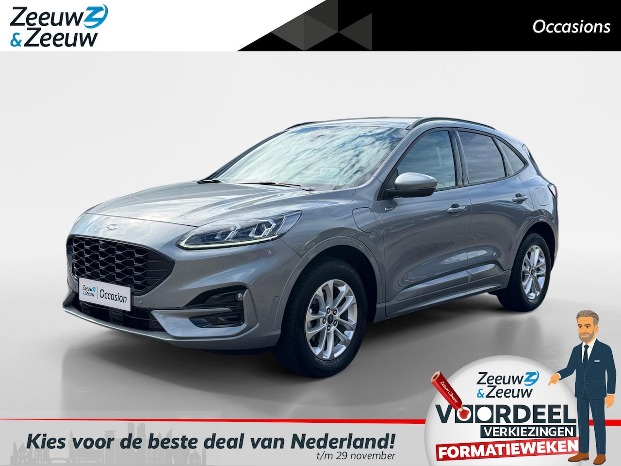 Ford Kuga - 2.5 PHEV ST-Line | Dealer onderhouden | Automaat | Navigatie | Apple carplay & Android aut - AutoWereld.nl