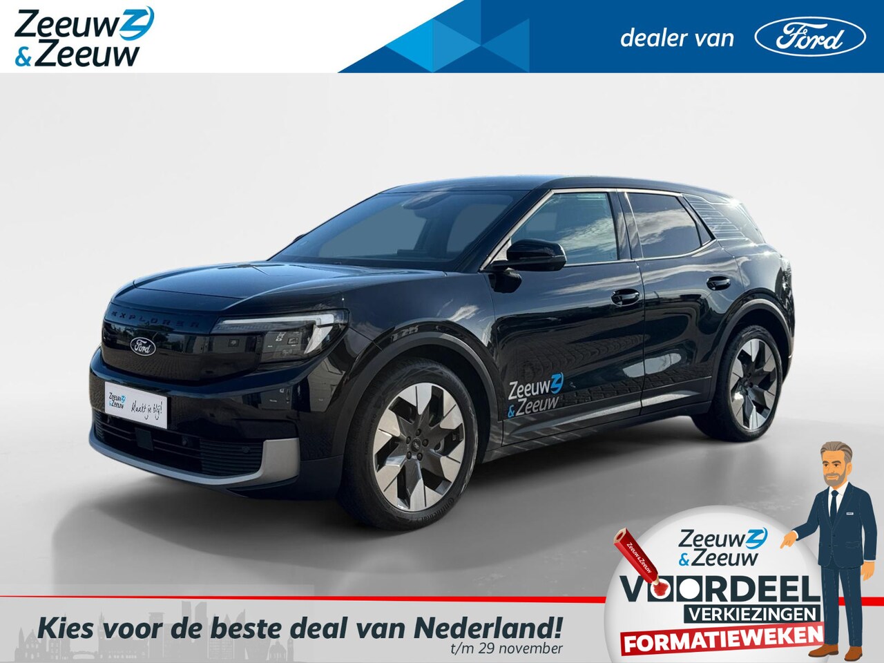 Ford Explorer - Premium Extended Range RWD 77 kWh | DEMO | Trekhaak | Panoramadak Vast | AGR-Stoelen | 360 - AutoWereld.nl