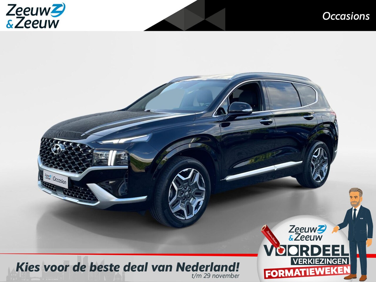Hyundai Santa Fe - 1.6 T-GDI PHEV Premium Sky | Perfecte staat! | Full options! | Schuif- kanteldak | Leder - AutoWereld.nl