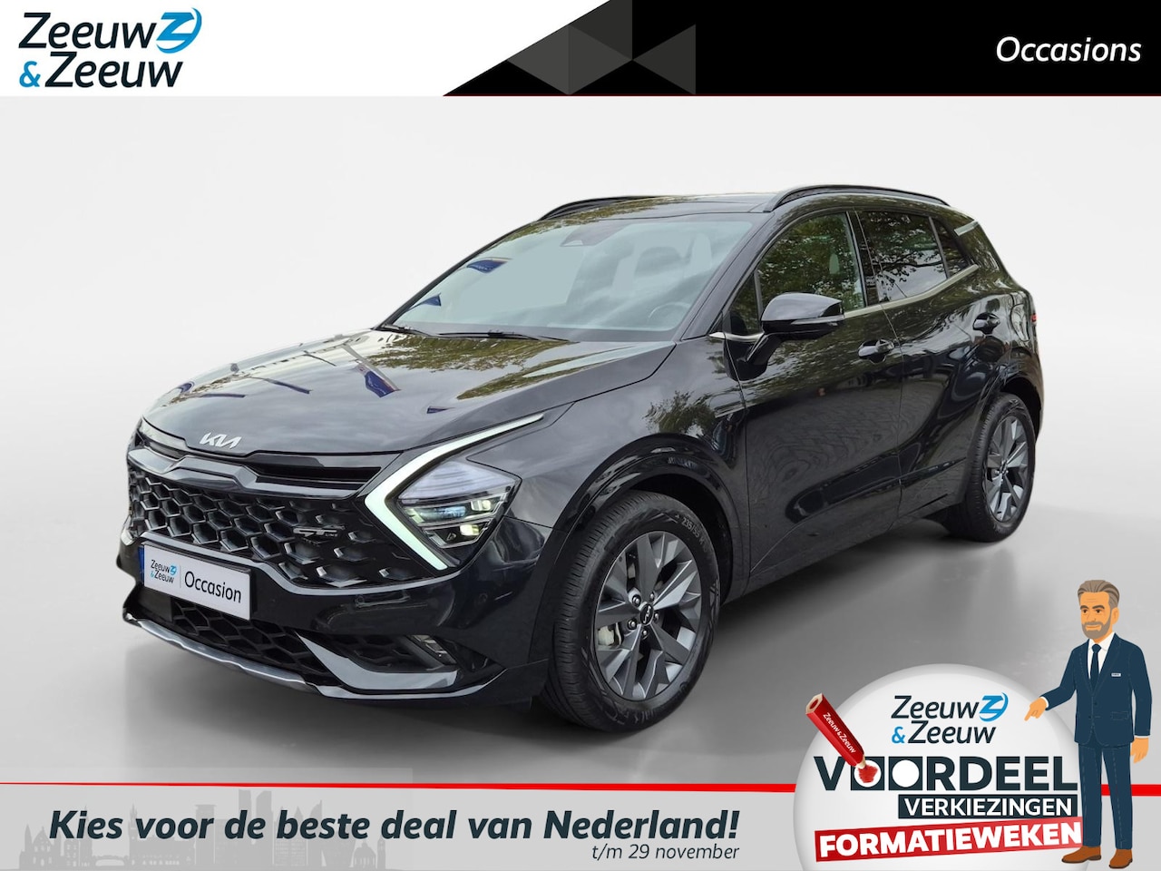 Kia Sportage - 1.6 T-GDi Hybrid GT-Line | Climate Control | Panoramadak | Stoelverwarming | Navigatie | C - AutoWereld.nl