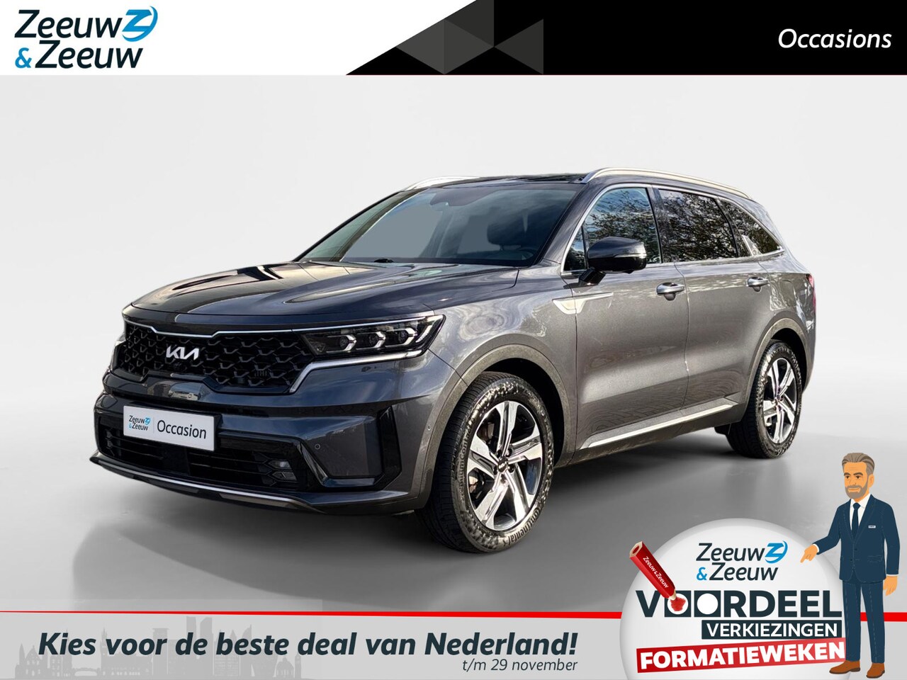 Kia Sorento - 1.6 T-GDI Plug-in Hybrid 4WD ExecutiveLine 7p. Trekhaak | meest luxe uitvoering | Panorama - AutoWereld.nl