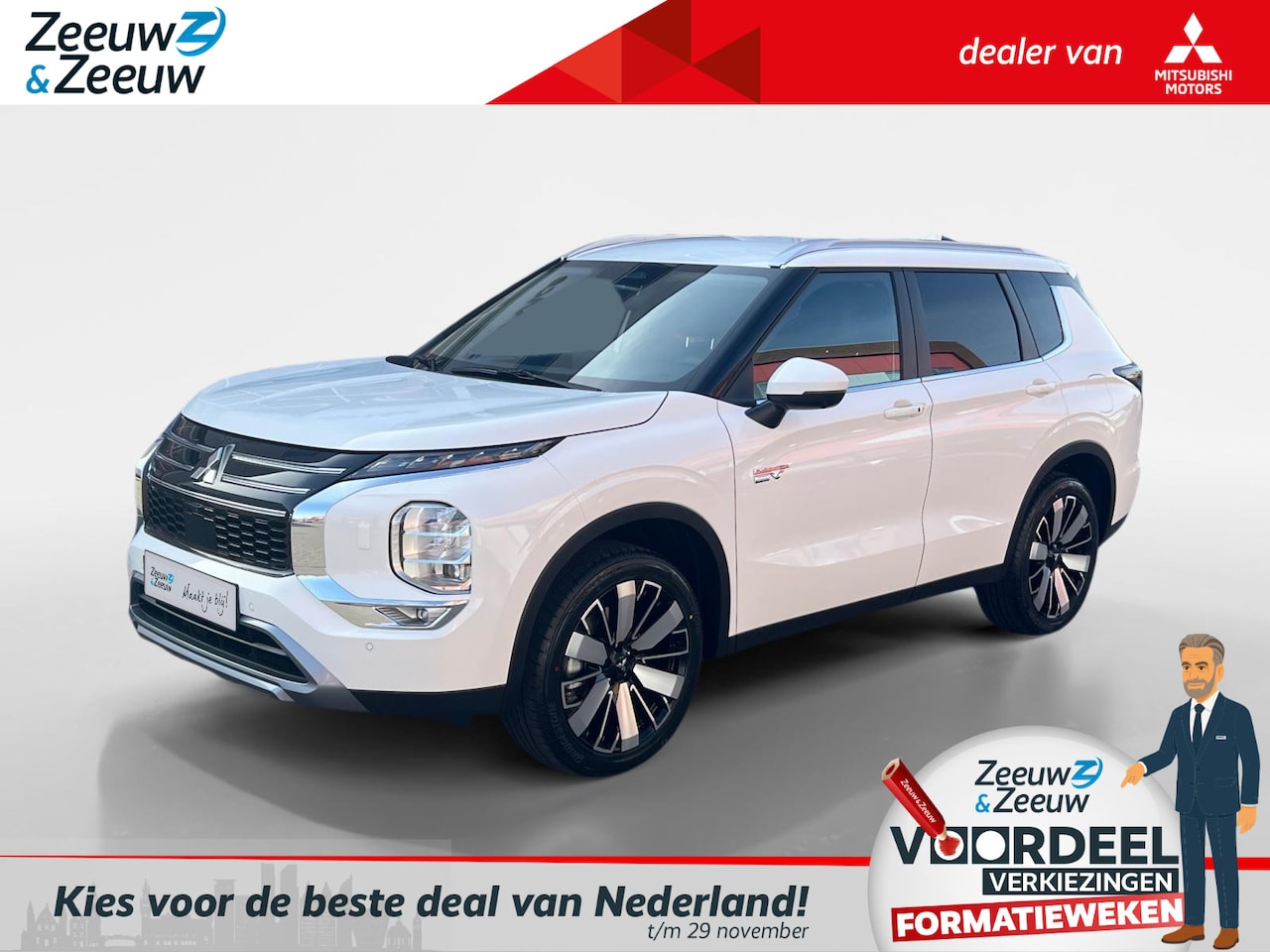 Mitsubishi Outlander - 2.4 PHEV First Edition | €4.000, - ACTIE KORTING! | Snel rijden | 8 JAAR GARANTIE | Vanaf - AutoWereld.nl