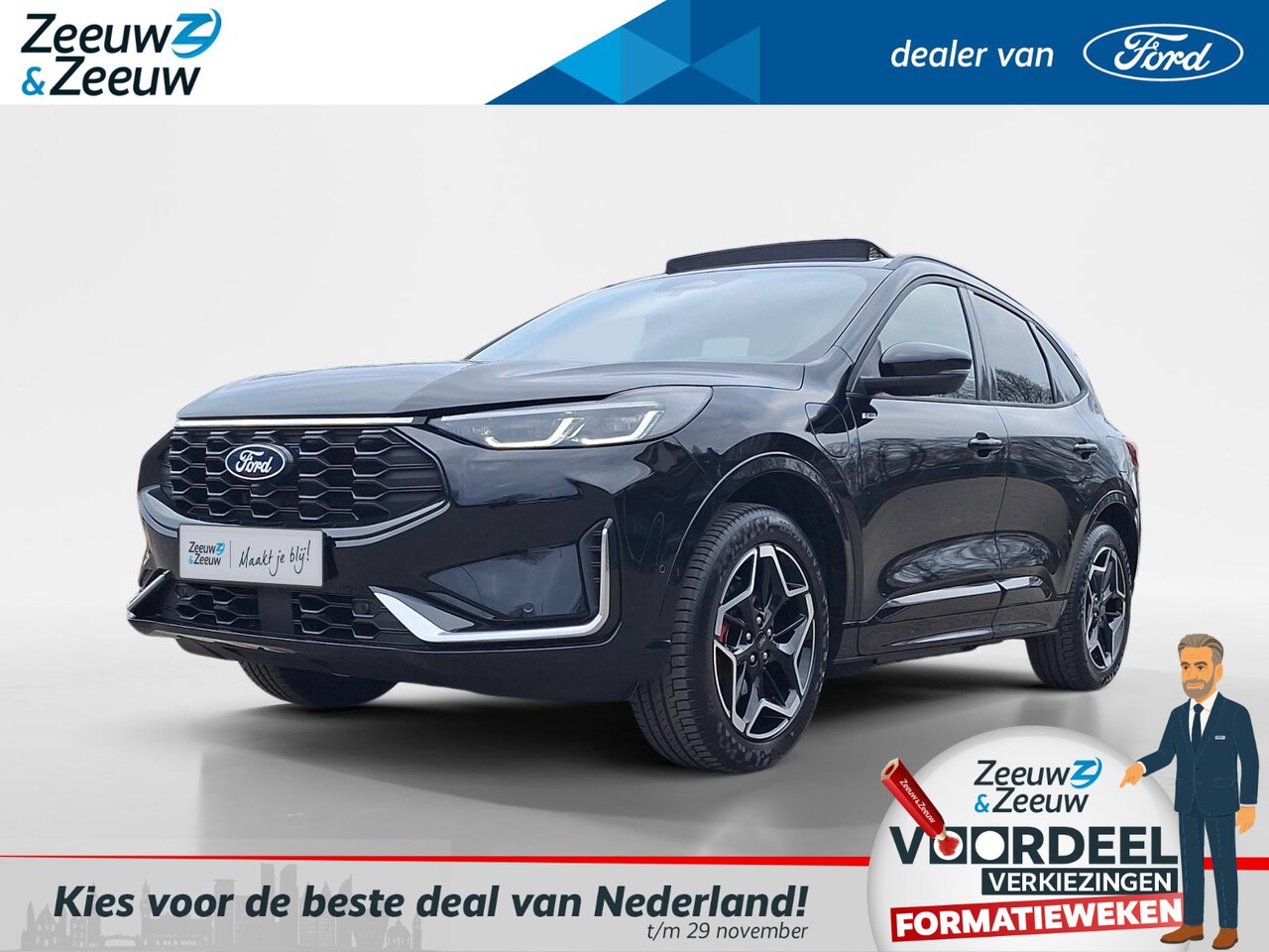 Ford Kuga - 2.5 PHEV ST-Line X | Winterpack | Driver assistancepack | El. Trekhaak | Panoramadak | 19" - AutoWereld.nl