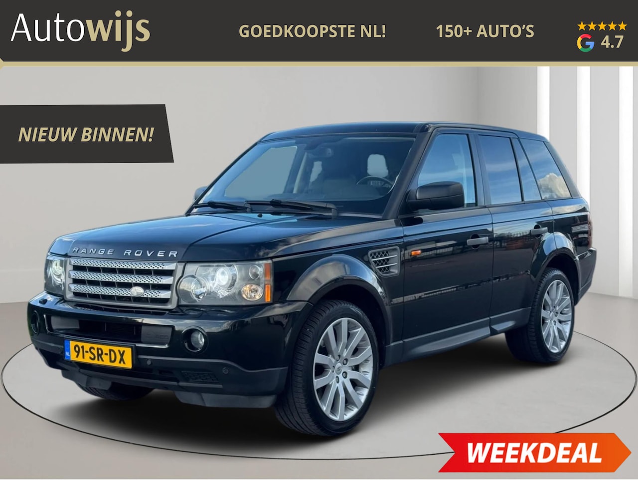 Land Rover Range Rover Sport - 4.2 V8 Supercharged|390PK|LEDER|H&K|NL AUTO|GOED ONDERHOUDEN|NAVI|MEMORY - AutoWereld.nl