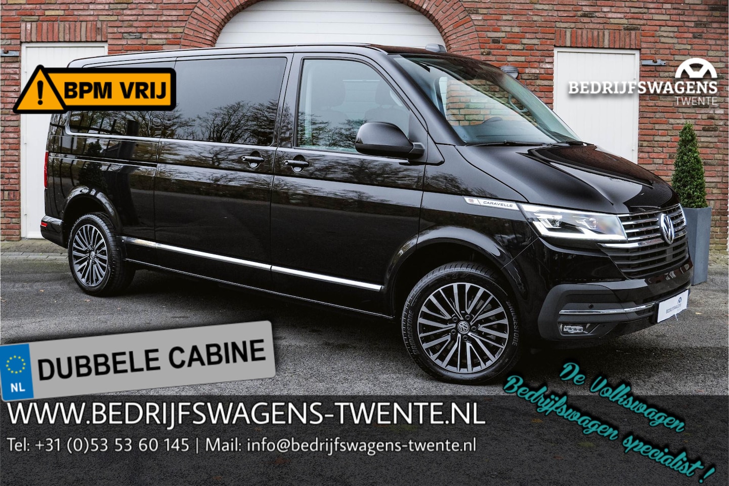 Volkswagen Transporter Caravelle - T6.1 2.0 TDI 204 PK DSG CARAVELLE L2H1 A-KLEP DUB/DUB ACC | LED | Leder | Virtual Cockpit - AutoWereld.nl