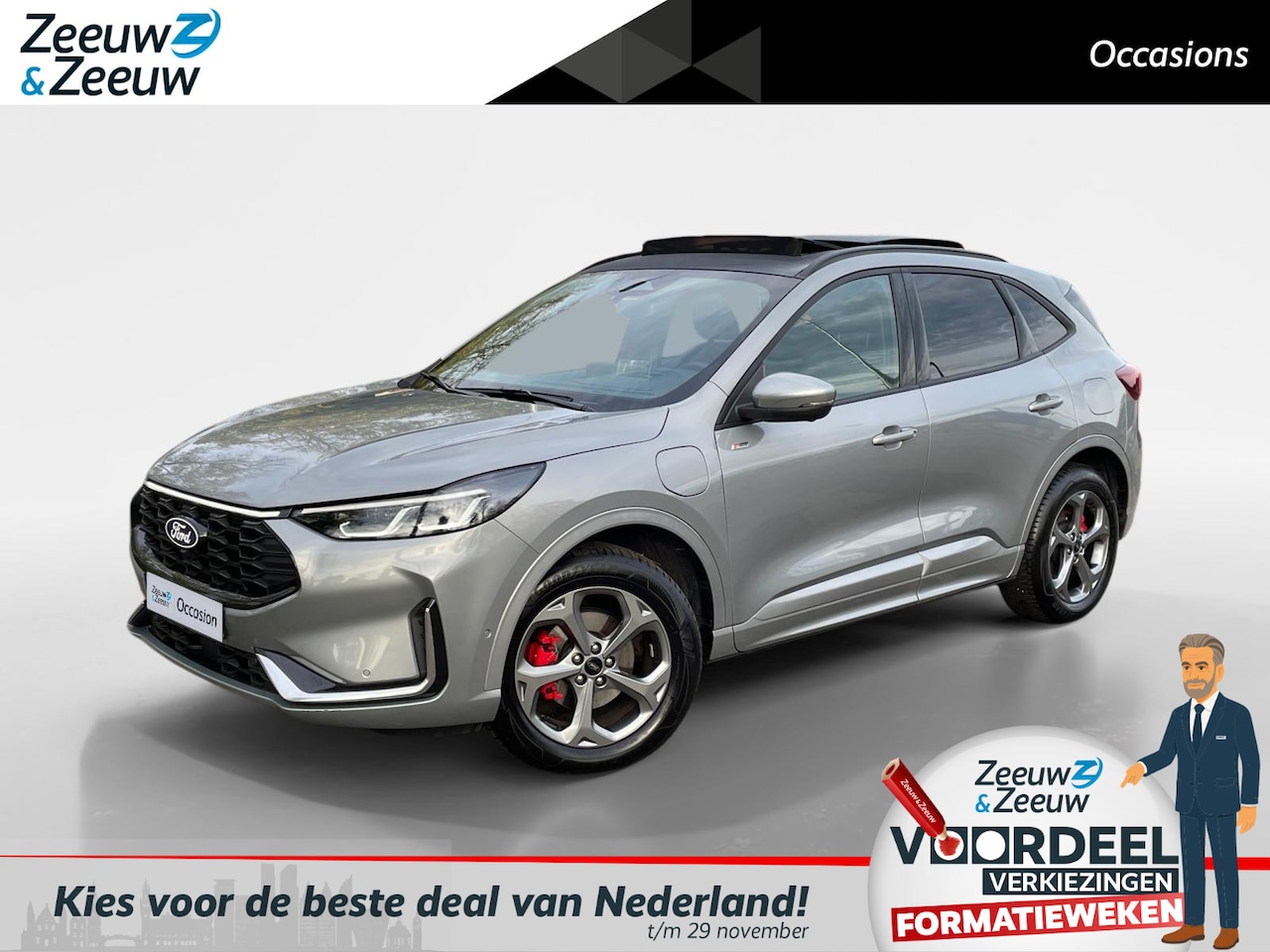 Ford Kuga - 2.5 PHEV ST-Line X 243PK | El. Trekhaak | Panoramadak | Technology Pack | Winter Pack | Al - AutoWereld.nl