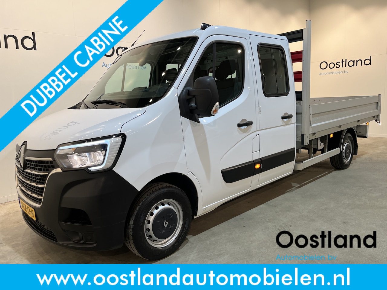 Renault Master - 2.3 dCi 145 PK L3 DC Dubbel Cabine Open Laadbak / Euro 6 / Airco / Trekhaak / Cruise Contr - AutoWereld.nl