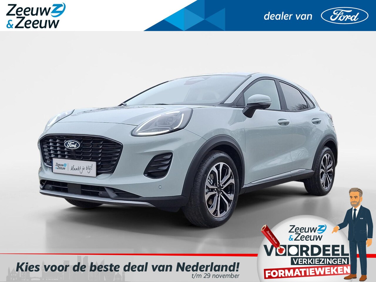 Ford Puma - 1.0 EcoBoost Hybrid Titanium | Nieuw te bestellen | €4000,- korting | Winterpack | Driver - AutoWereld.nl