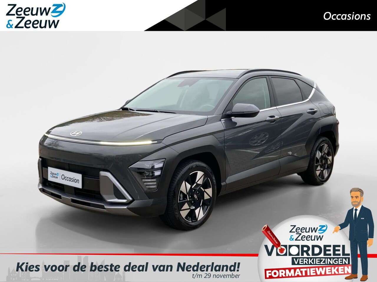 Hyundai Kona - 1.6 GDI HEV Comfort Smart | UNIEKE KANS! | Stoel- en stuurverwarming | Carplay | Elek. ach - AutoWereld.nl