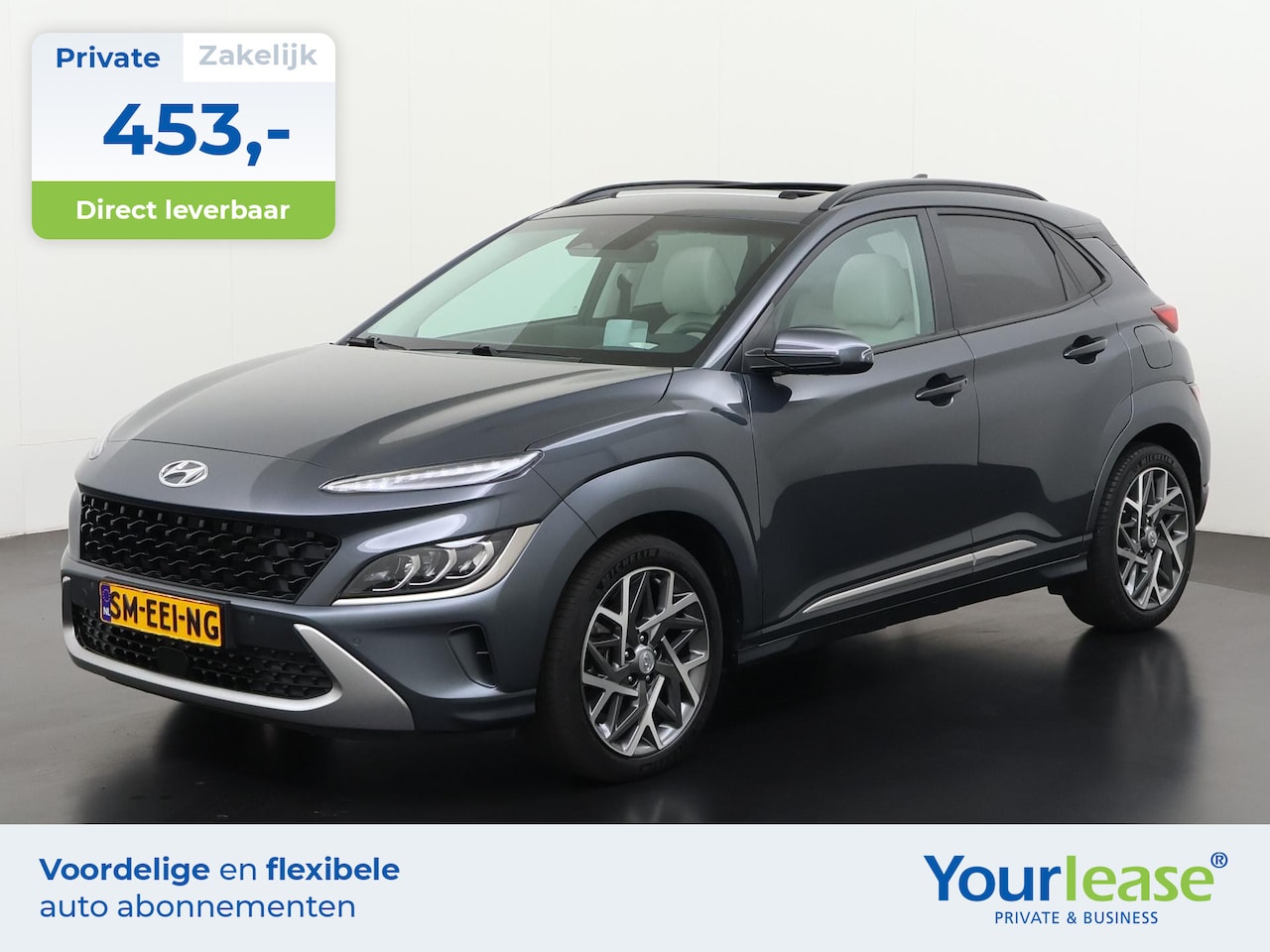 Hyundai Kona - 1.6 GDI HEV Premium Sky | All-in 453,- Private Lease | Direct uit voorraad - AutoWereld.nl