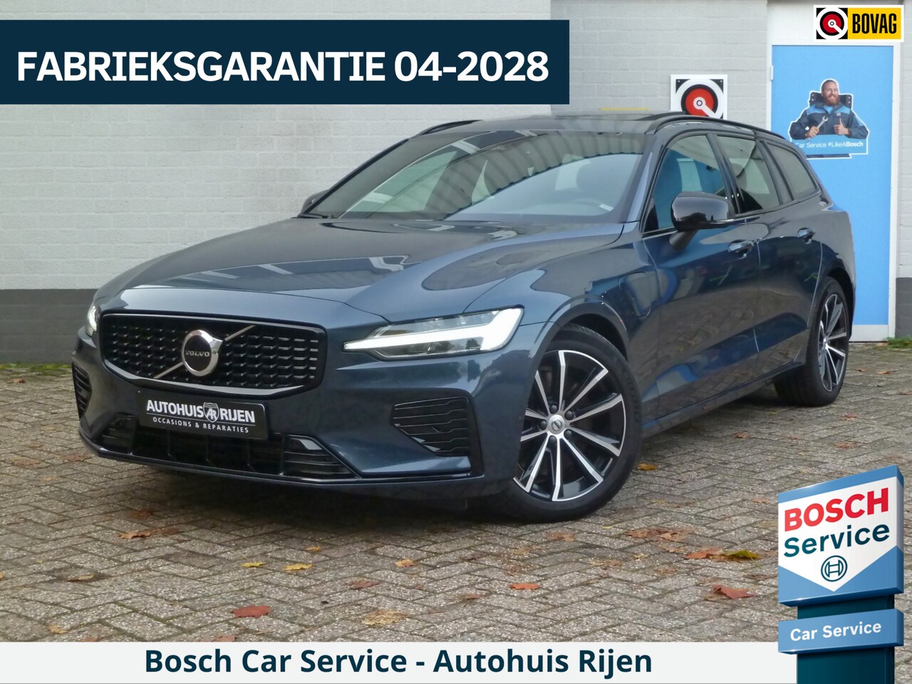 Volvo V60 - 2.0 T6 Plug-in hybrid AWD Plus Dark|Panodak|Pilot-Assist|BLIS|Memory|Long-Range|Denim Blue - AutoWereld.nl