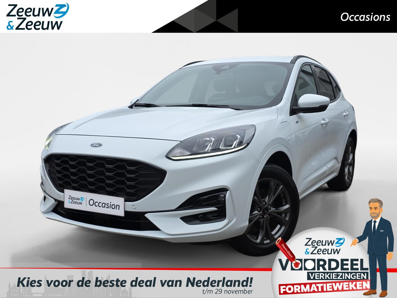 Ford Kuga - 2.5 PHEV ST-Line | Afneembare Trekhaak | Winterpack | Achteruitrijcamera | Apple Carplay/ - AutoWereld.nl