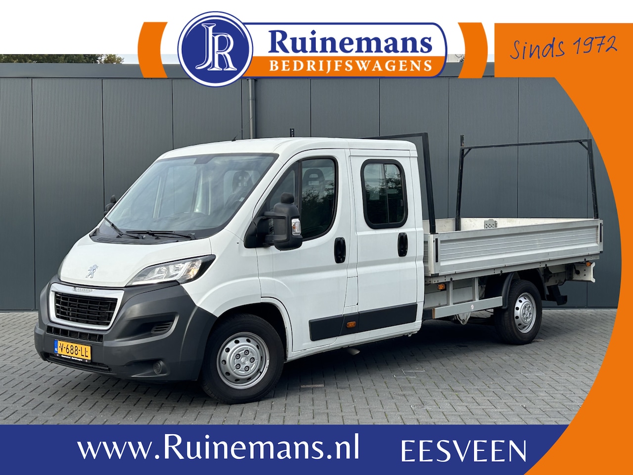 Peugeot Boxer - 2.0 164 PK EURO 6 / PICK UP / OPEN LAADBAK / 49.917KM !! / 1e EIG. / 7-PERS DUBBELE CABINE - AutoWereld.nl