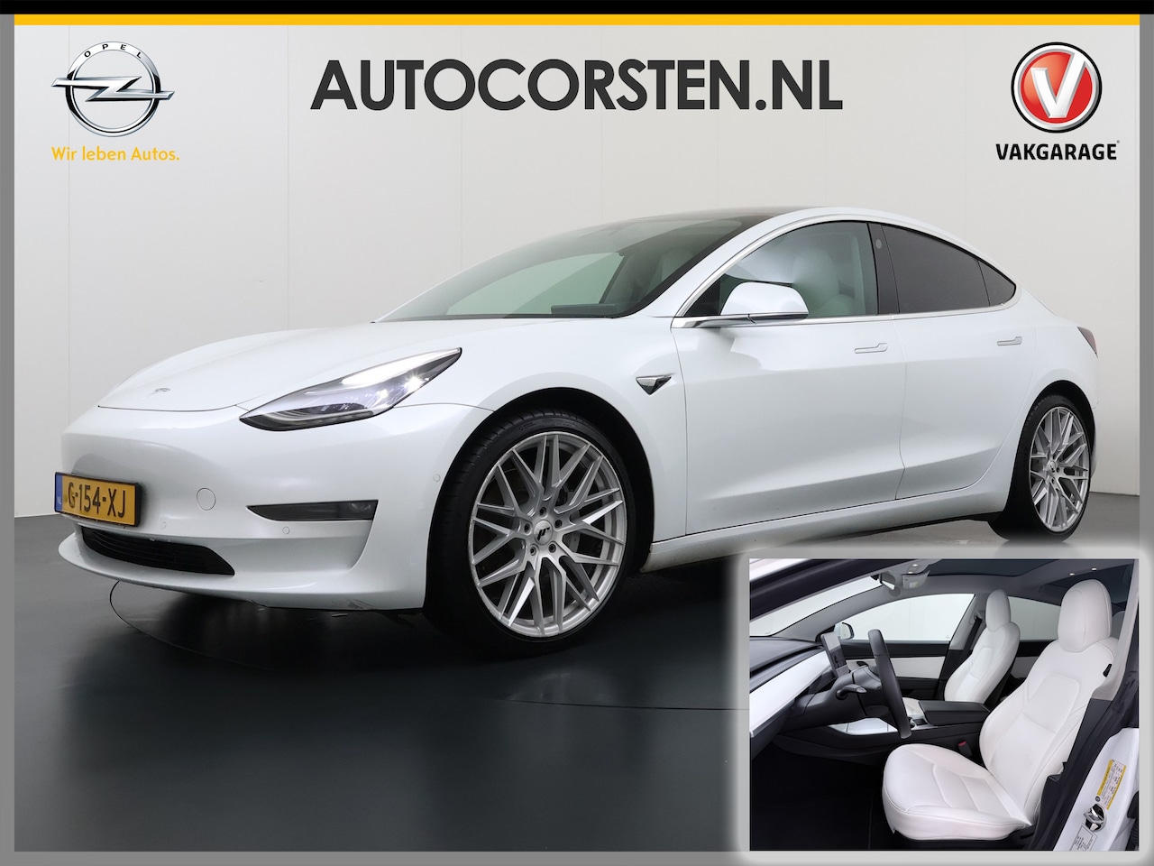 Tesla Model 3 - Long Range RWD Long Range AWD 75kWh Lmv Navi Ecc Leder Panoramadak Adaptive Cruise Control Autopilot S.O. - AutoWereld.nl