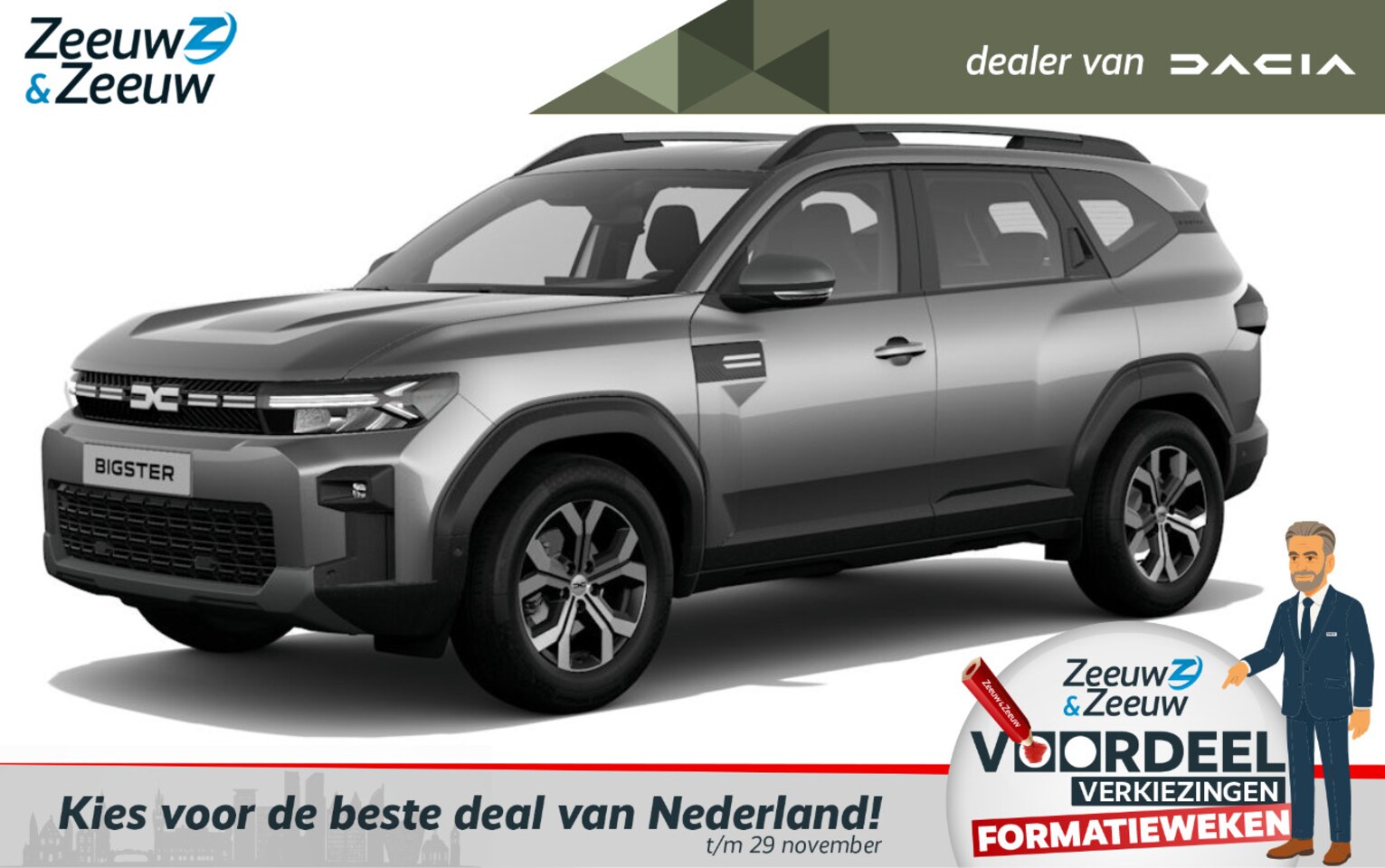 Dacia Bigster - Mild Hybrid 140pk Expression | NU met € 2700,- Zeeuw en Zeeuw voorraadkorting | met 7 jaar - AutoWereld.nl