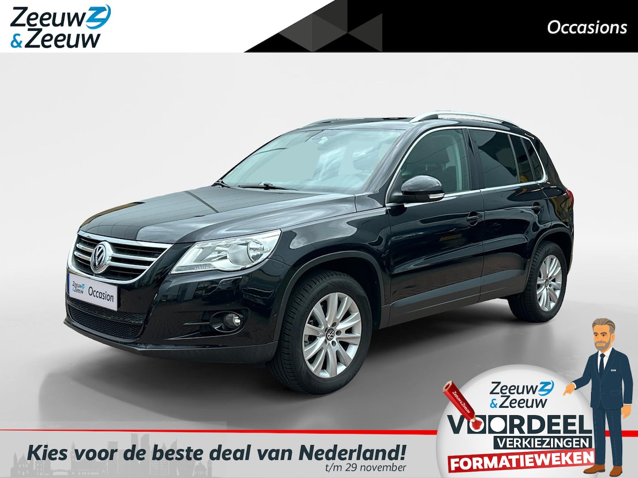 Volkswagen Tiguan - 2.0 TSI Sport&Style 4Motion Automaat | Trekhaak | 4X4 | Navigatie | Parkeersensoren | Crui - AutoWereld.nl