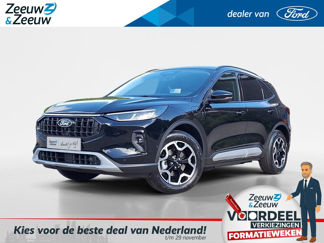 Ford Kuga - 2.5 PHEV Active X | Winterpack | Matrix Ledkoplampen | El. Trekhaak | 18" Lichtmetaal | 36 - AutoWereld.nl