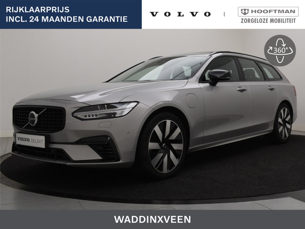 Volvo V90 - T6 PLUG-IN HYBRID ULTRA DARK HARMAN KARDON SCHUIFDAK 360GR CAM T - AutoWereld.nl